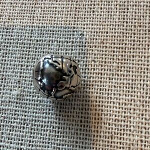 Pandora Silver Cracked Texture Charm